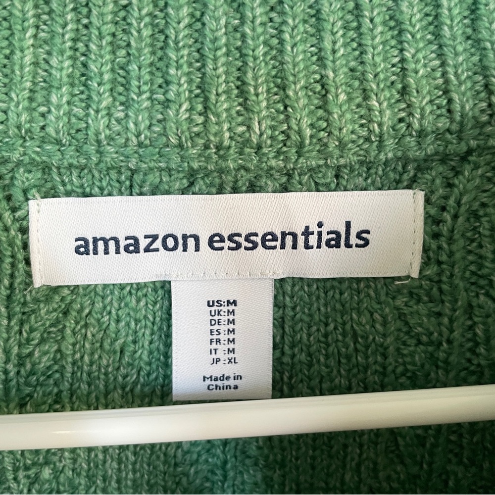Amazon Essentials Green Knit Sweater - image 2
